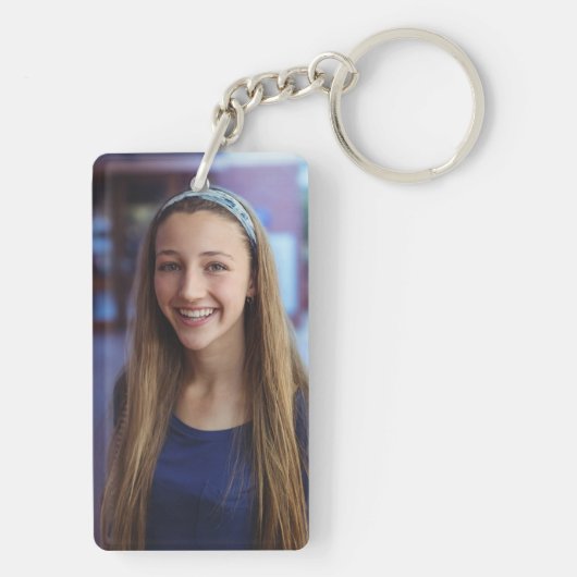 Schulklassen Blau Schlüsselanhänger (Rückseite)