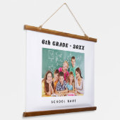 Schulklassen Foto Wandteppich Mit Holzrahmen (Gewinkelt)