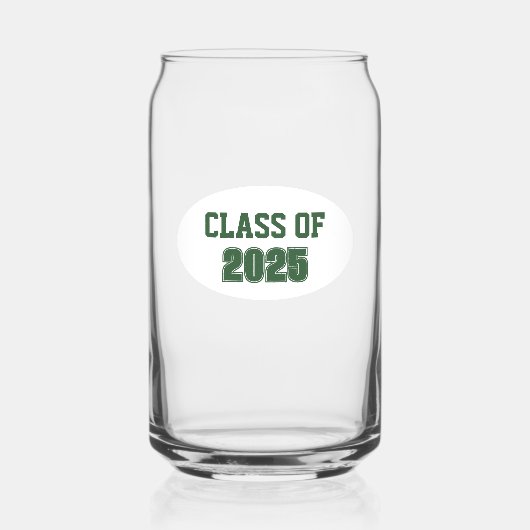 Schulklassen Grün und Weiß Dosenglas (Vorderseite)