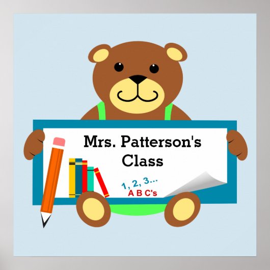 Schulklassen-Poster Poster (Vorne)