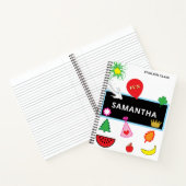 Schulklub Ballon Früchte NAME Notizblock (Innenseite)