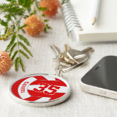 Schulklubfarben Rot-Weiß-Volleyballgeschenke Schlüsselanhänger (Seite)