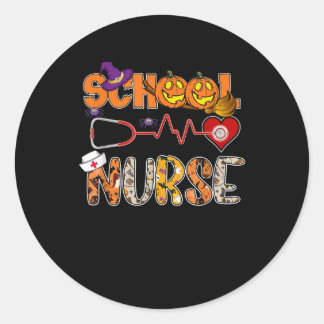 Schulknecht Halloween-Shirt-Geschenk mit Pumpkin Runder Aufkleber
