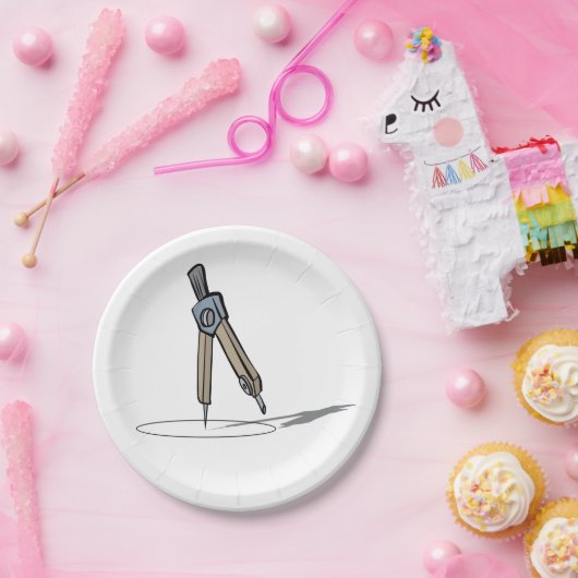 Schulkompass Pappteller (Party)