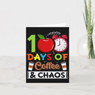 Schulkostlehrer 100 Tage Kaffee und Kaffee Karte