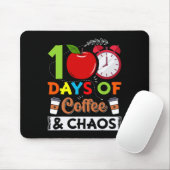 Schulkostlehrer 100 Tage Kaffee und Kaffee Mousepad (Mit Mouse)
