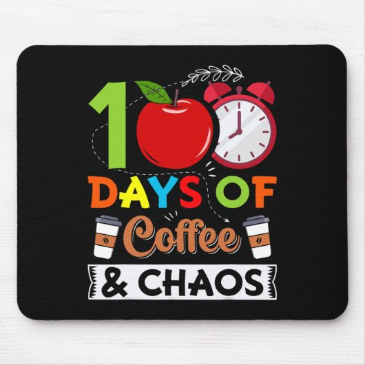 Schulkostlehrer 100 Tage Kaffee und Kaffee Mousepad (Vorne)