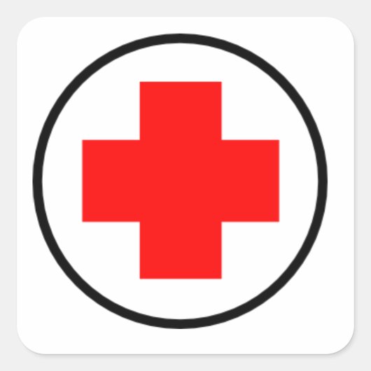 Schulkrankenaufkleber Quadratischer Aufkleber (Vorderseite)