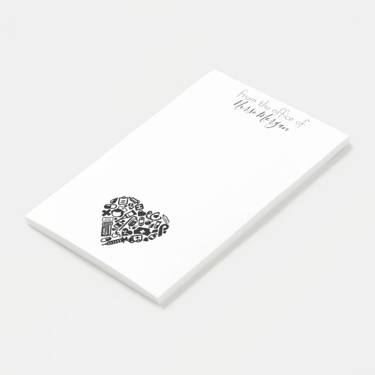 Schulkrankendesign Post-it Klebezettel (angewinkelt)