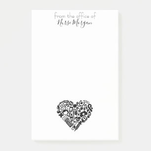 Schulkrankendesign Post-it Klebezettel