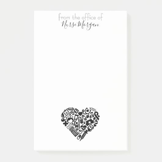 Schulkrankendesign Post-it Klebezettel (Vorderseite)