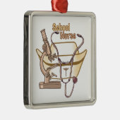 Schulkrankenhaus Silbernes Ornament (Rechts)