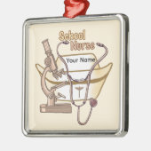 Schulkrankenhaus Silbernes Ornament (Links)