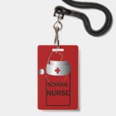 Schulkrankenhausdurchgang Ausweis (Vorderseite mit Schlüsselband)