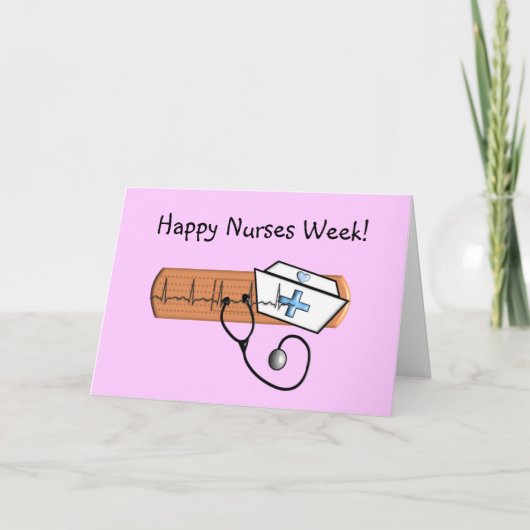 Schulkrankenkarte "Happy Nurses Week!" Karte (Vorderseite)