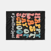 Schulkrankenkolade glücklich letzten Schultag Fleecedecke (Vorderseite (Horizontal))