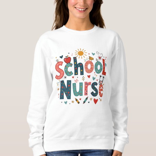 Schulkrankenkur - Spaß im farbenfrohen Stil Sweatshirt (Vorderseite)