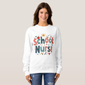 Schulkrankenkur - Spaß im farbenfrohen Stil Sweatshirt (Vorne ganz)