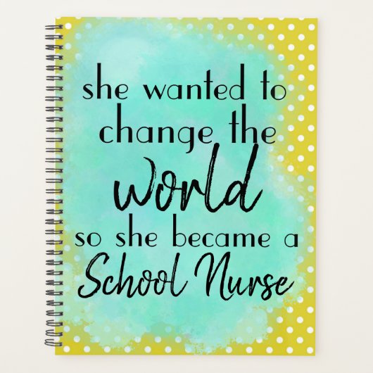 Schulkrankenpflege - Trendfarben und Koordination Planer (Vorderseite)