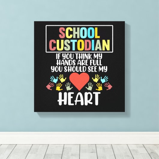 Schulkrankenpfleger Janitor Appreciat Leinwanddruck (Insitu (Holzboden))