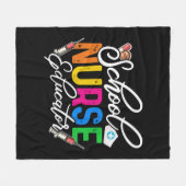 Schulkrankenpfleger Krankenpflege Lehrer Fleecedecke (Vorderseite (Horizontal))