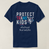 Schulkrankenpfleger schützen Trans Kids Transgende T-Shirt (Design vorne)