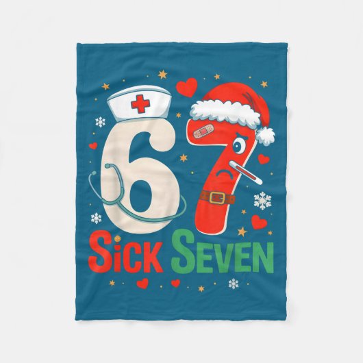 Schulkrankenschwester 67 Winter sechs krank sieben Fleecedecke (Vorderseite)