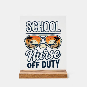 Schulkrankenschwester Außer Dienst Vintage Sonnenb Acrylschild