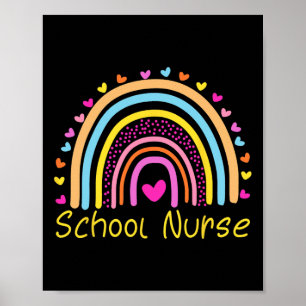 Schulkrankenschwester Boho Rainbow Nurday Ck zur S Poster