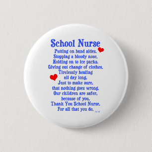 Schulkrankenschwester Button