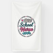 Schulkrankenschwester Ever Vintage Engraving Shirt Banner (Vertikal)