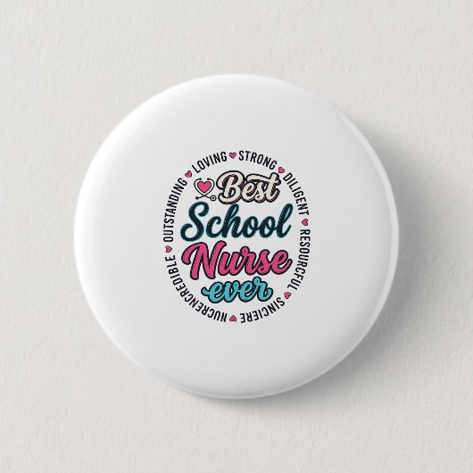 Schulkrankenschwester Ever Vintage Engraving Shirt Button (Vorderseite)