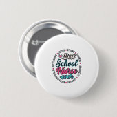 Schulkrankenschwester Ever Vintage Engraving Shirt Button (Vorne & Hinten)
