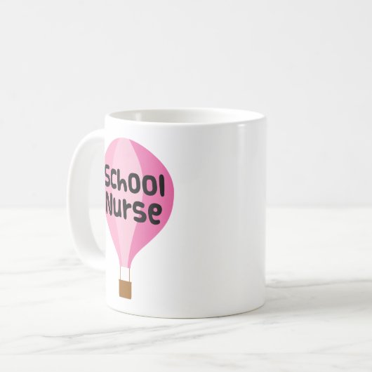 Schulkrankenschwester-Geschenk-Ballon Kaffeetasse (Vorderseite Links)