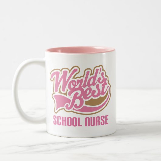 Schulkrankenschwester-Geschenk Zweifarbige Tasse (Links)