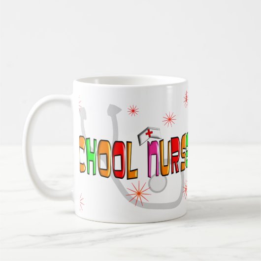 Schulkrankenschwester-Geschenke u. T - Shirts Kaffeetasse (Links)