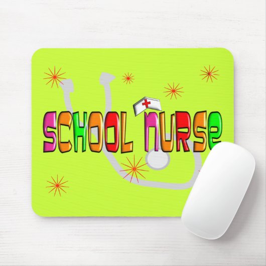 Schulkrankenschwester-Geschenke u. T - Shirts Mousepad (Mit Mouse)