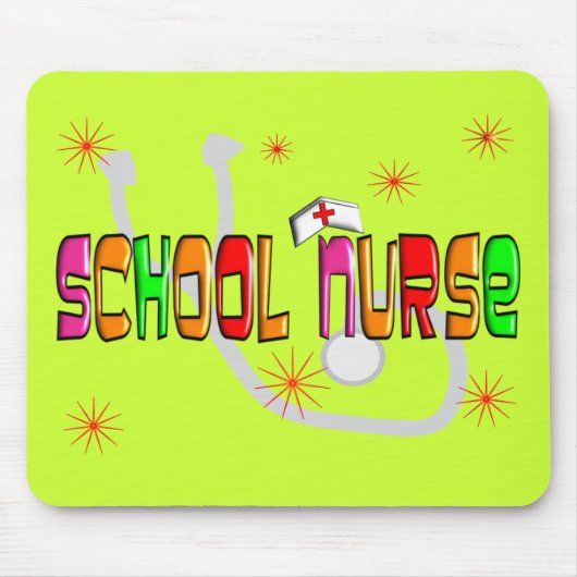 Schulkrankenschwester-Geschenke u. T - Shirts Mousepad (Vorne)