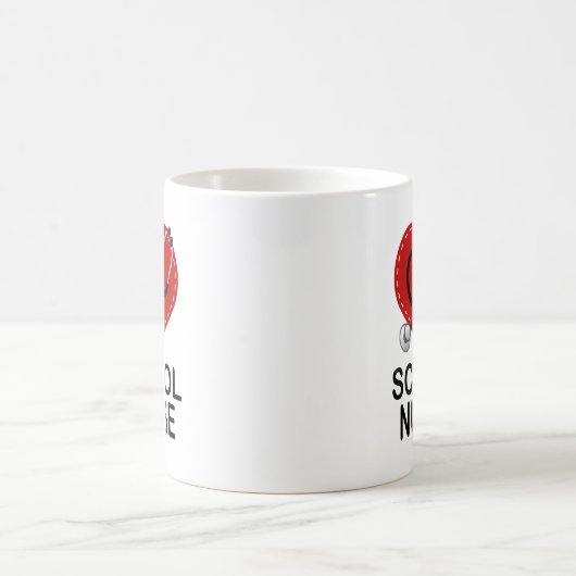 Schulkrankenschwester-Herz-Stethoskop Kaffeetasse (Mittel)
