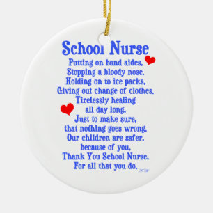 Schulkrankenschwester Keramikornament