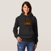 Schulkrankenschwester Leopard Regenbogen Halloween Hoodie (Vorne ganz)