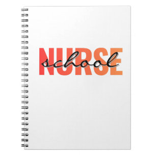 Schulkrankenschwester Moderne Typografie Notizblock
