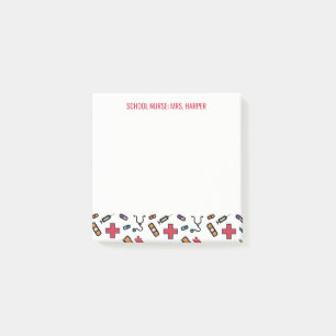 Schulkrankenschwester personalisiert vom post-it klebezettel