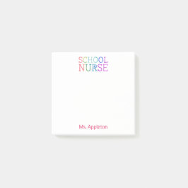 Schulkrankenschwester-personalisierter Spaß-bunte Post-it Klebezettel