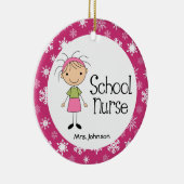 Schulkrankenschwester-personalisiertes Keramikornament (Rechts)