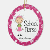 Schulkrankenschwester-personalisiertes Keramikornament (Links)