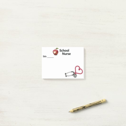 Schulkrankenschwester-Post-it-Zettel Post-it Klebezettel (Auf Schreibtisch)
