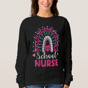 Schulkrankenschwester Regenbogen Glücklicher 100.  Sweatshirt
