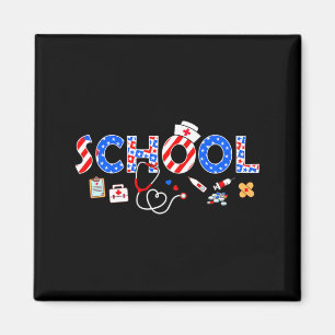 Schulkrankenschwester Stethoskop Gedenktag 4. Juli Magnet