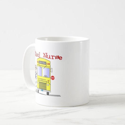Schulkrankenschwester-Stock-Leute-Entwurf Kaffeetasse (Vorderseite Links)